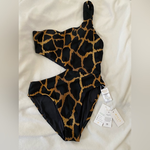 Milly Other - Milly Giraffe Print Miranda One Piece Cutout Swimsuit, Size P (0-2)